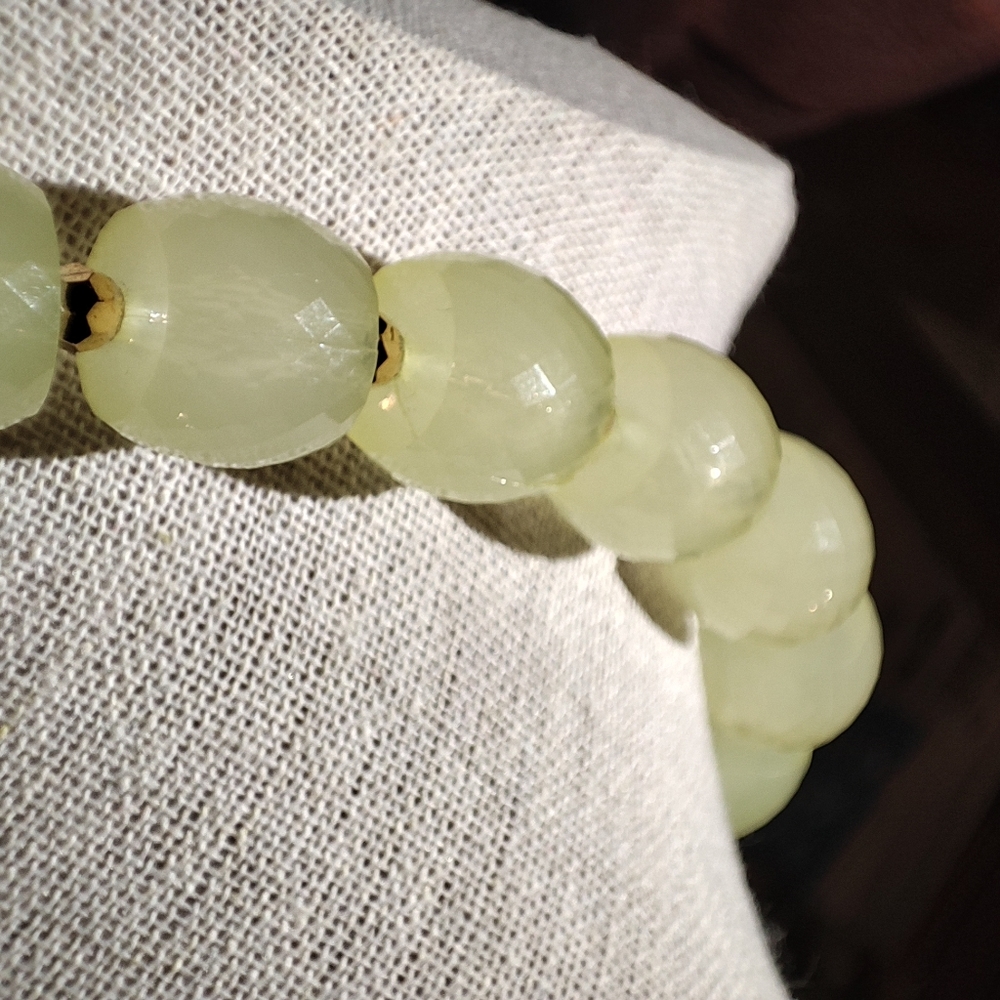 Lemoncello Lemonade Faceted Pale Lemon Yellow Faceted Lucite Necklace Vintage - Picture 12 of 15